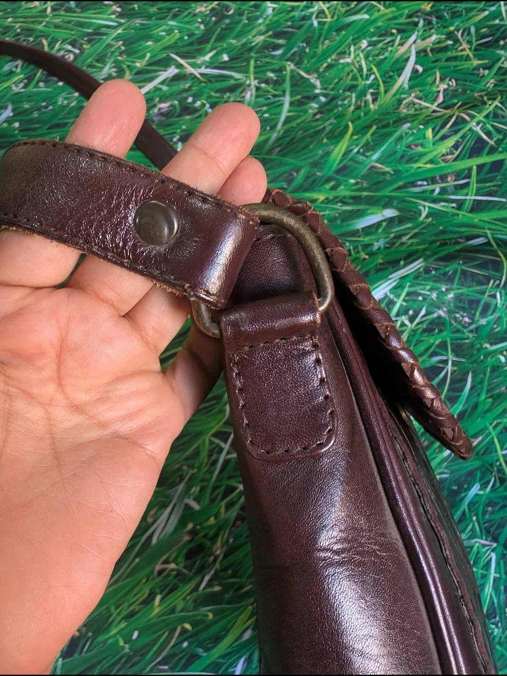 Mexichic Crafts LOLA Chicana luxury leather designer Crossbody Bag Chocolate Bag
